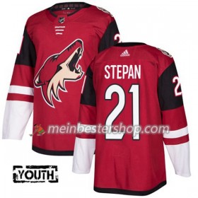 Arizona Coyotes Derek Stepan 21 Adidas 2017-2018 Maroon Trikot Authentic - Kinder